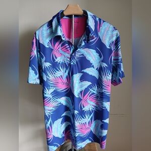 Birdie Bound Polo Shirt Mens Large Golf Short Sleeves